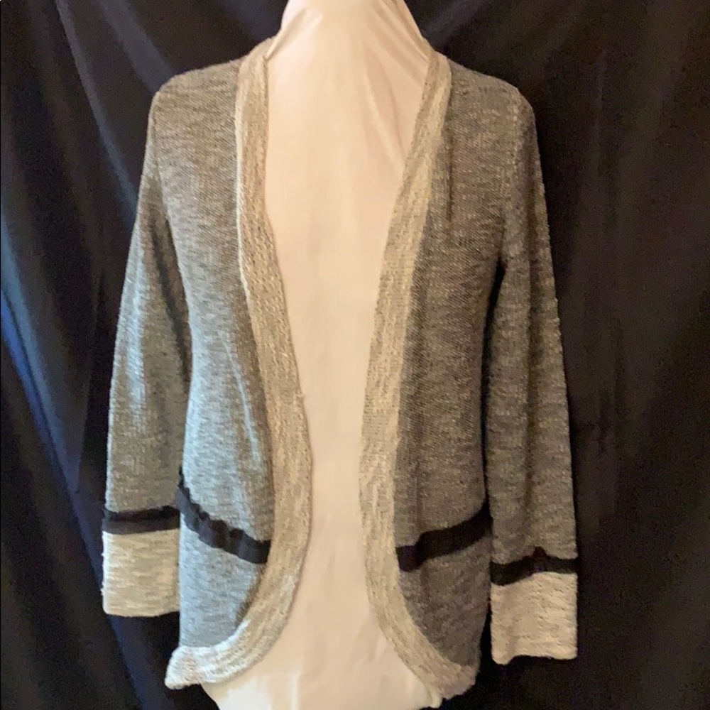 Gray and black sweater